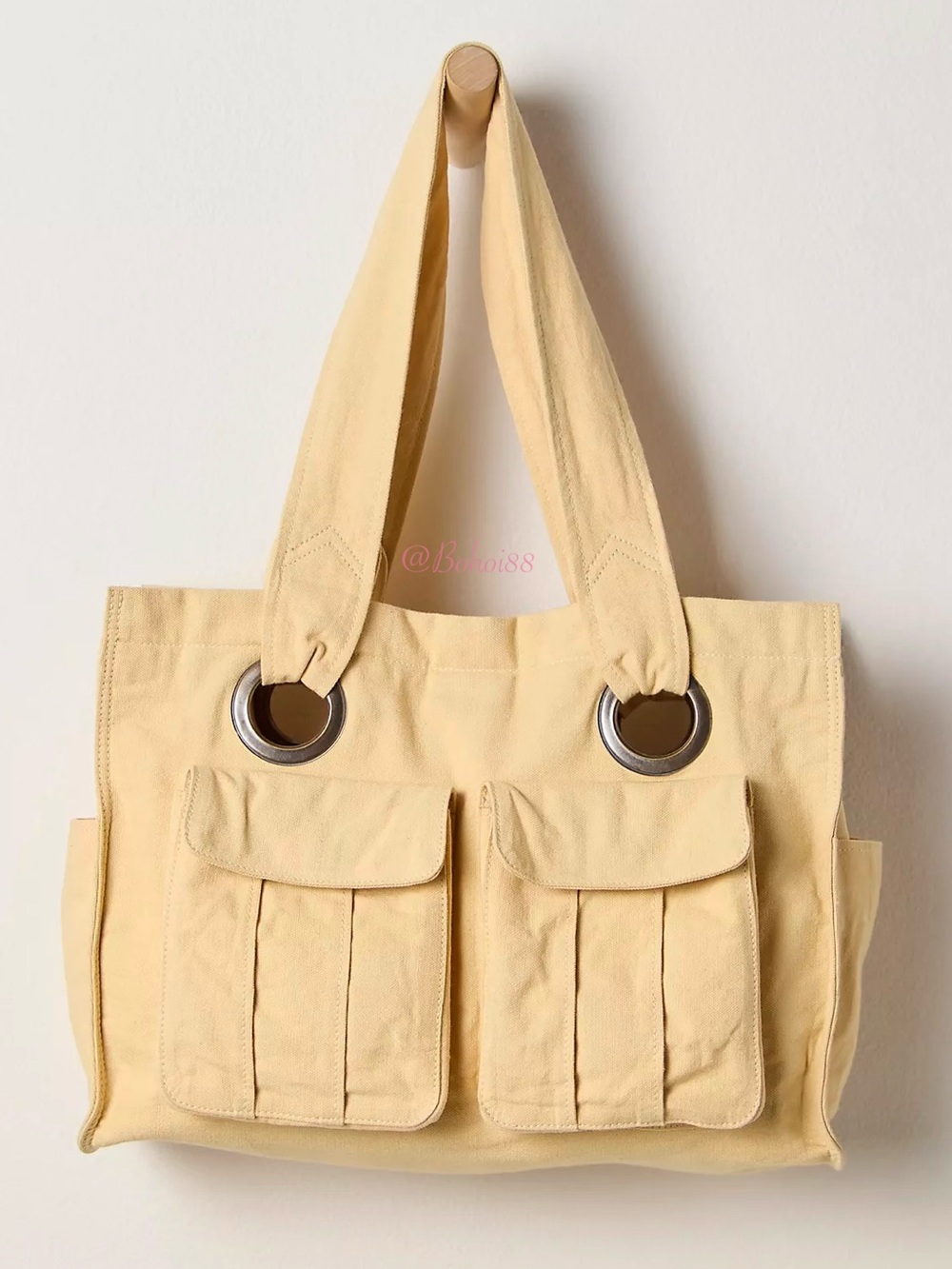 NWT Free People Cargo Canvas Tote Bag